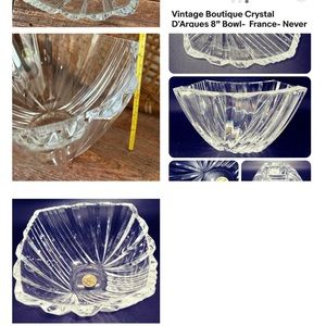 - Vintage D’ Arques 8” Crystal Bowl France new without tags